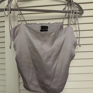 Urban outfitters, purple silk top, size M